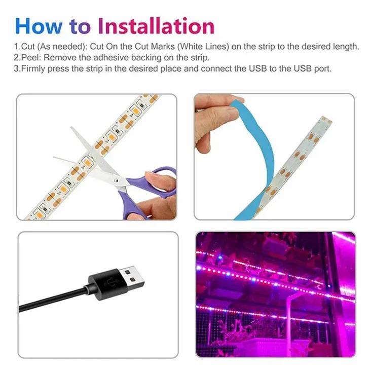 12V Waterproof Greenhouse Hydroponic Led Grow Strip Lights 3