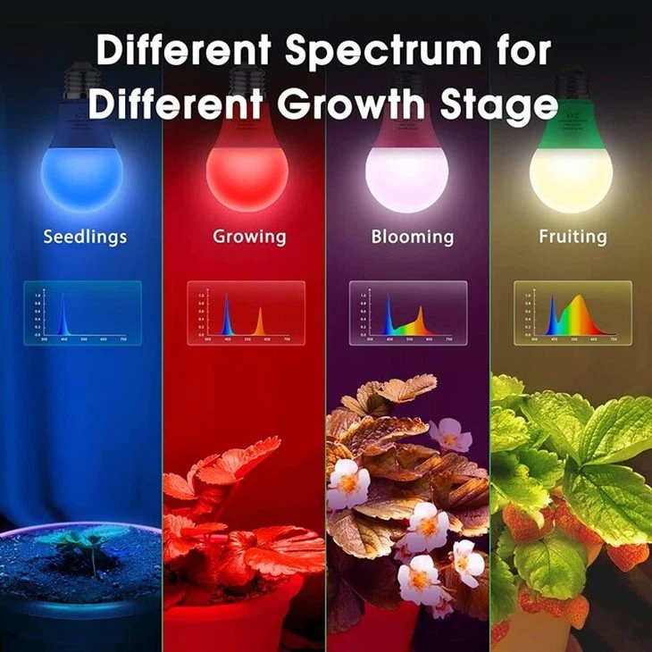 Blue Spectrum Grow Light Bulbs for Seedlings 1